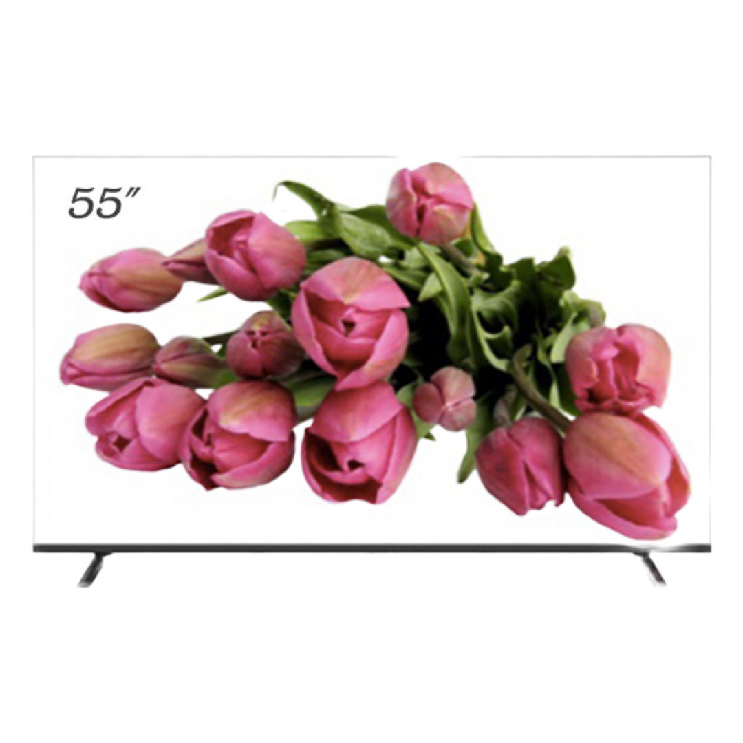 MeWe 55 Inches Smart 4K UHD LED Double Glass BT TV |MW550STSGB2W/MW550SG