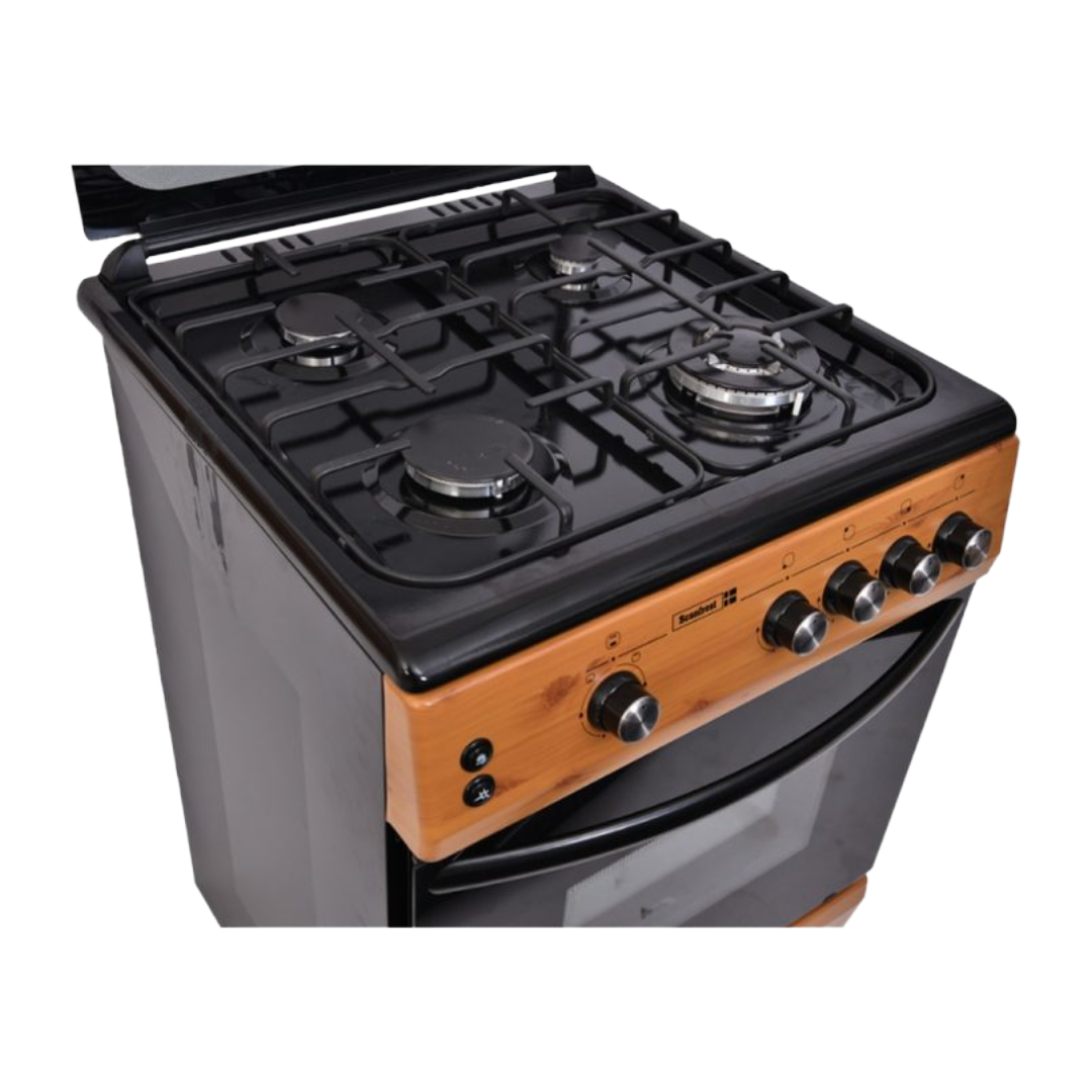 Scanfrost Cooker 60X60 4G Wood CK6402NG