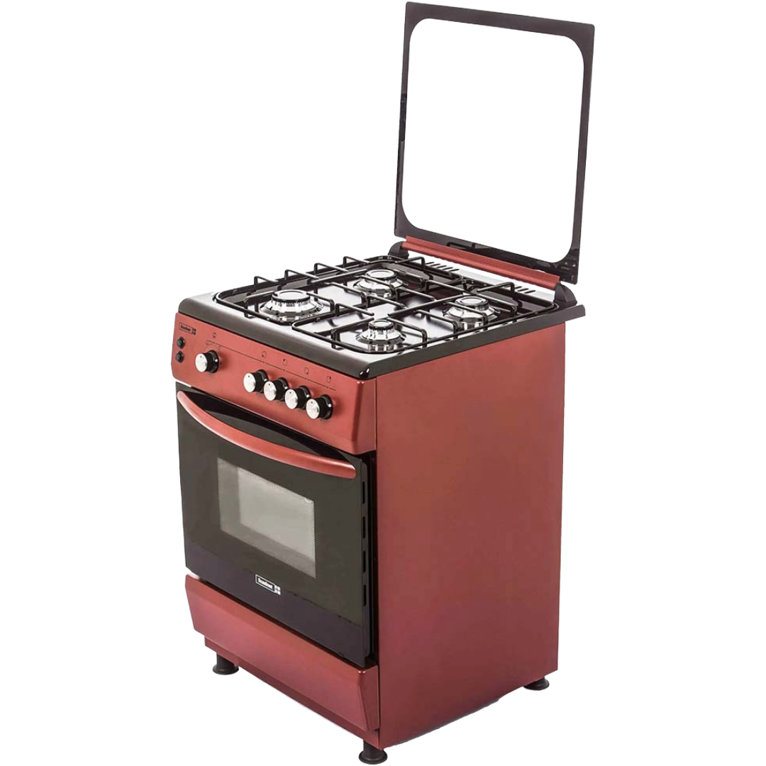 Scanfrost Gas Cooker /60X60/CK6400B/R 4GAS Black/Red