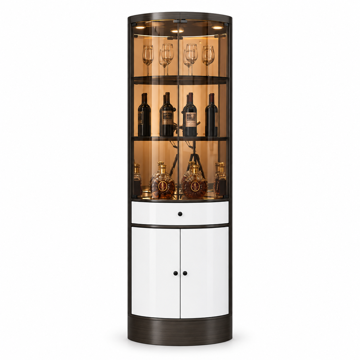 Elegant Corner Wine Bar Cabinet | Stylish Wine Storage