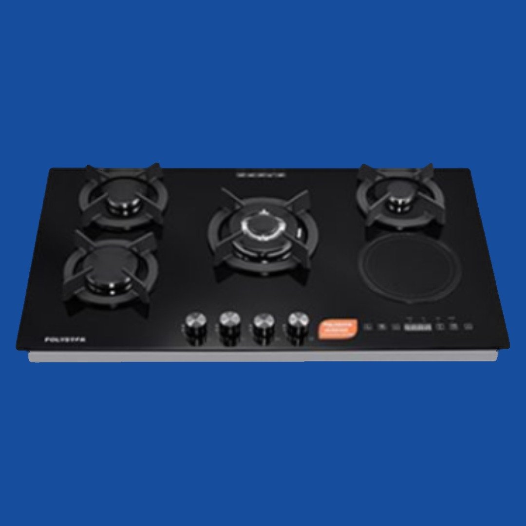 Polystar Glass Top Inverter 4+1 Electronic Built-In Cooker PV-NY4GIEINV