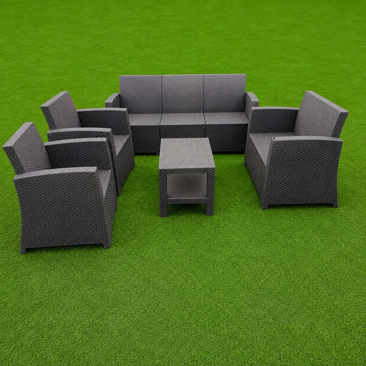 Unique Outdoor Sofa 7 Seater | Woven Rattan Set