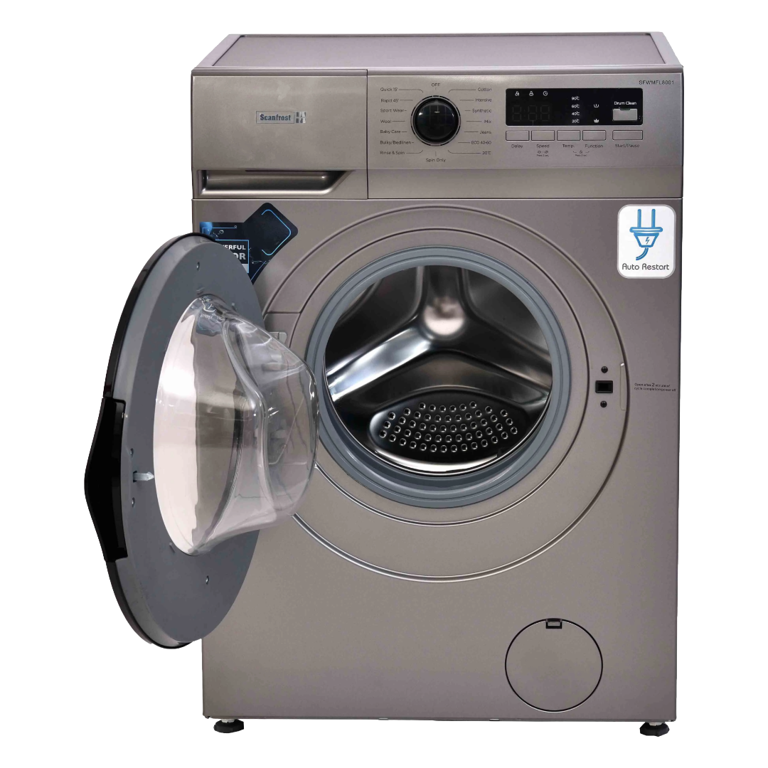 Scanfrost Front Load Automatic Washing Machine 8kg-SFWMFL8001