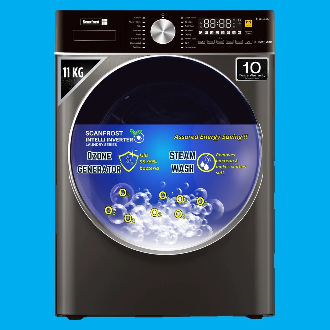 Scanfrost Front Loading Washing Machine Inverter-SFWMFL11000INVME