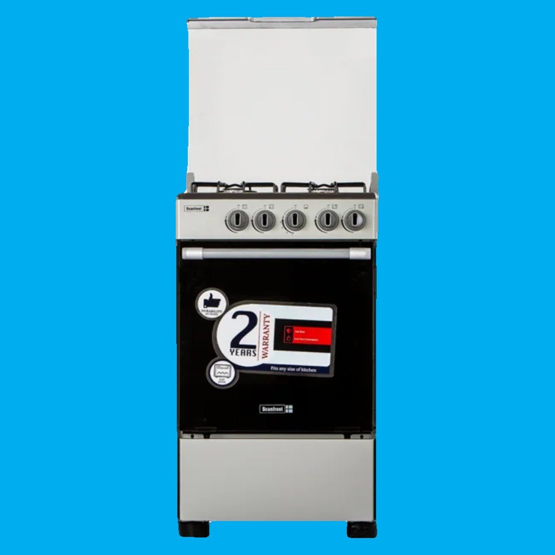 Scanfrost 50X55CM 3 Gas burners and 1 Electric Hot Plate (3by 1) Gas Cooker | SFC 5312S