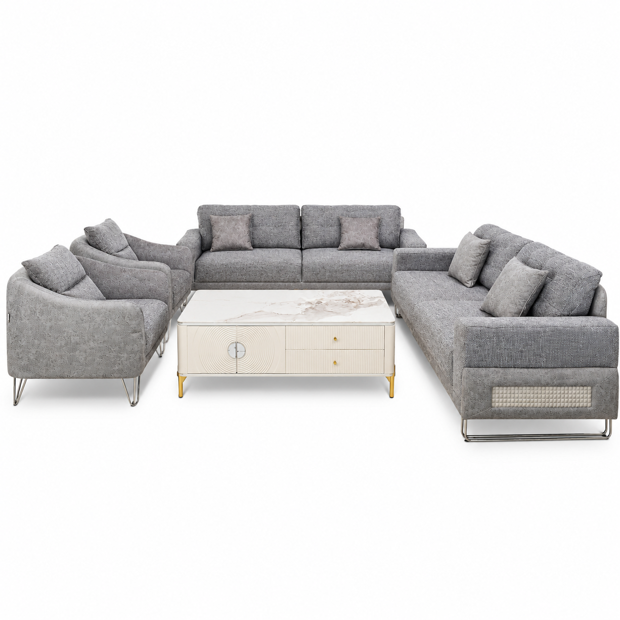 Zen Lux 8-Seater Contemporary Sofa Set