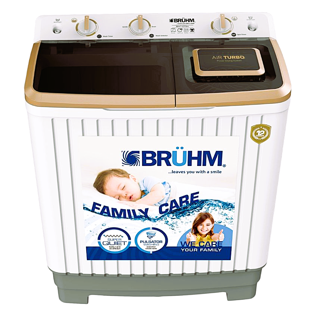 Bruhm BWT-070G 7KG Twin Tub Washing Machine