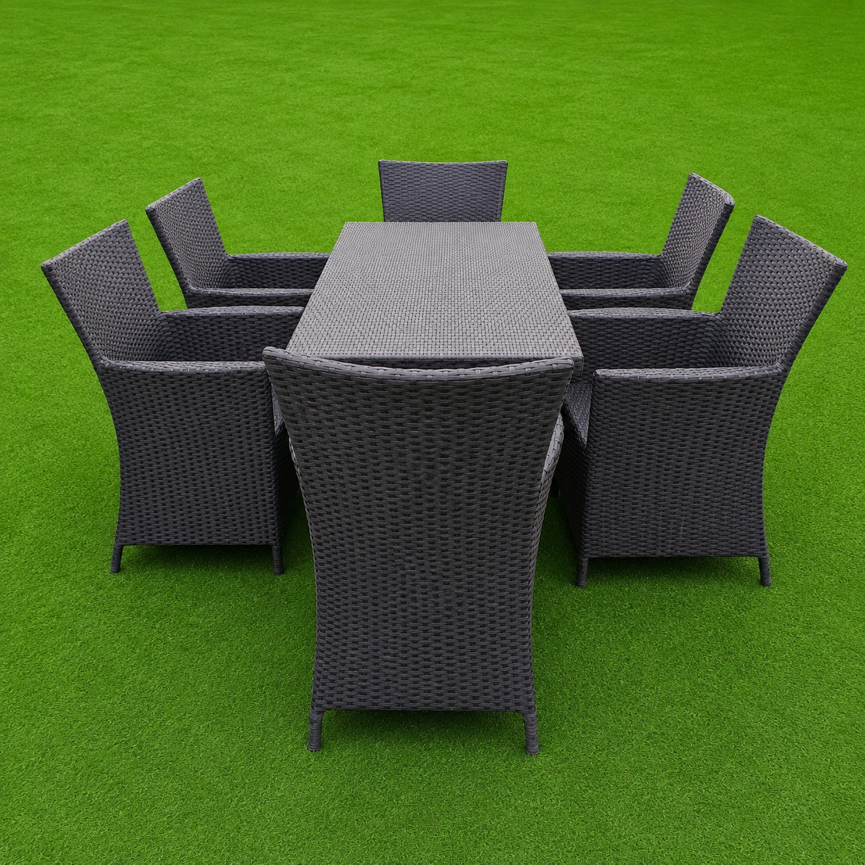Unique Outdoor Dining Set 6 Seaters | Woven Rattan