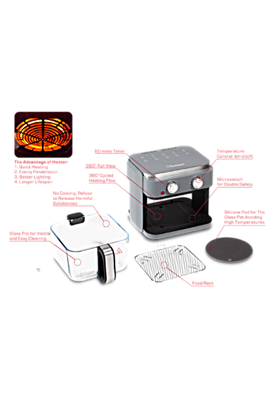 Qasa 6L Oil-Less Air Fryer QFY-660