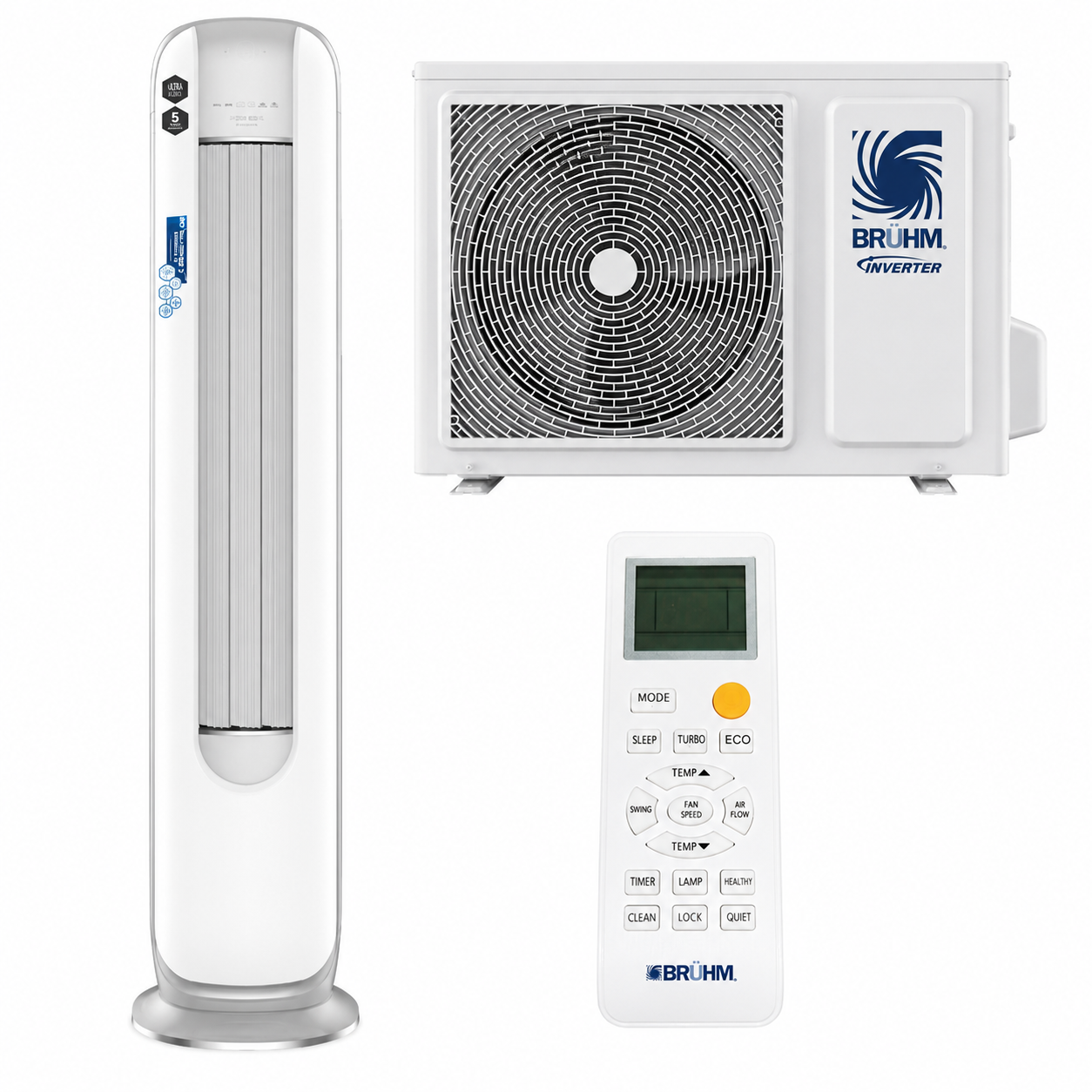 Bruhm 24K (3 Ton) Inverter Floor Standing Air Conditioner – BAF-24IHRS