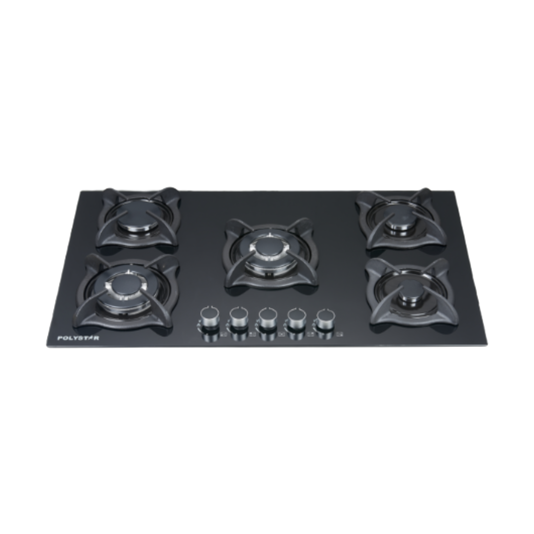 Polystar Cooker 7MM 5 Gas Burner Tempered Gas Hub – PV-B8705AGPS