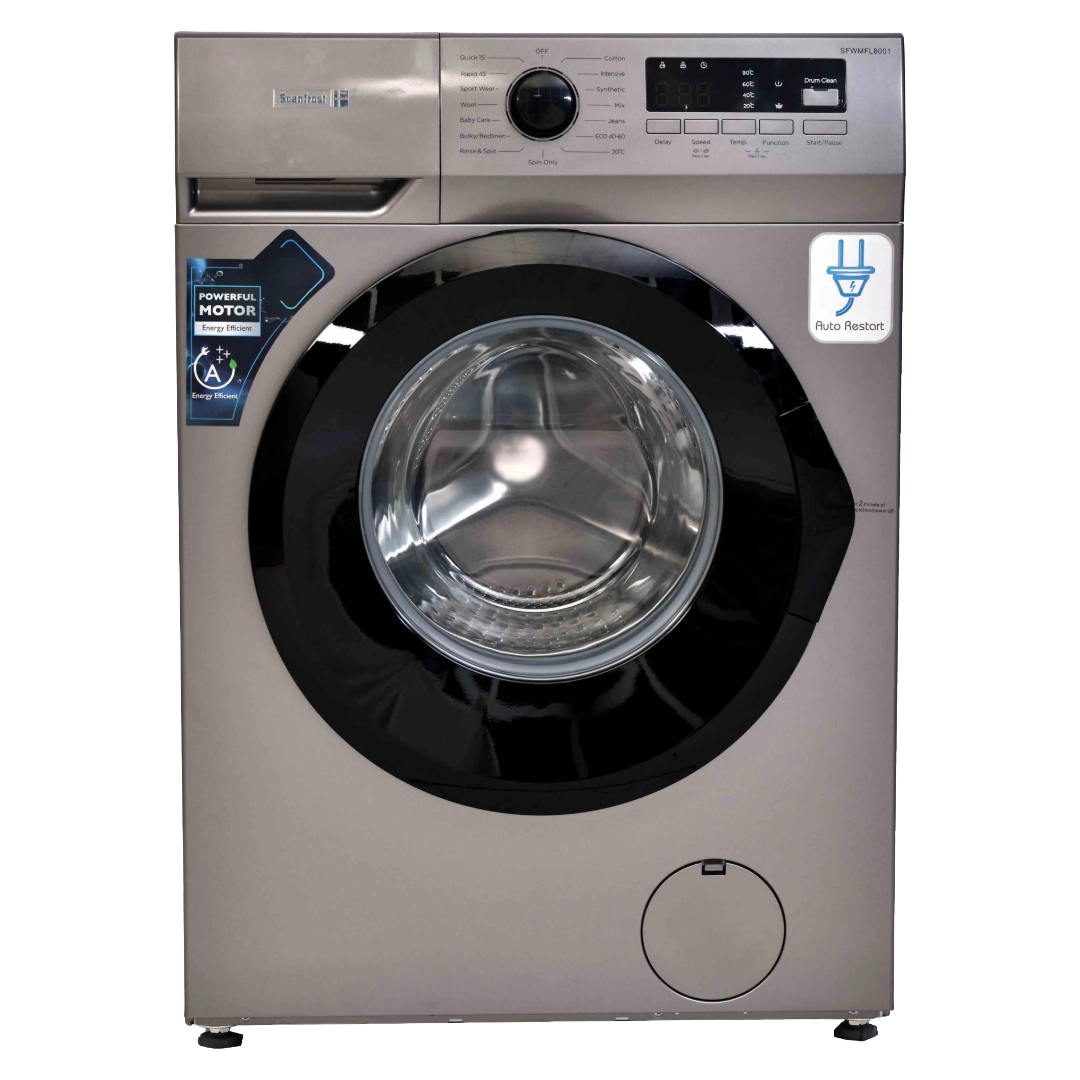 Scanfrost Front Load Automatic Washing Machine 8kg-SFWMFL8001