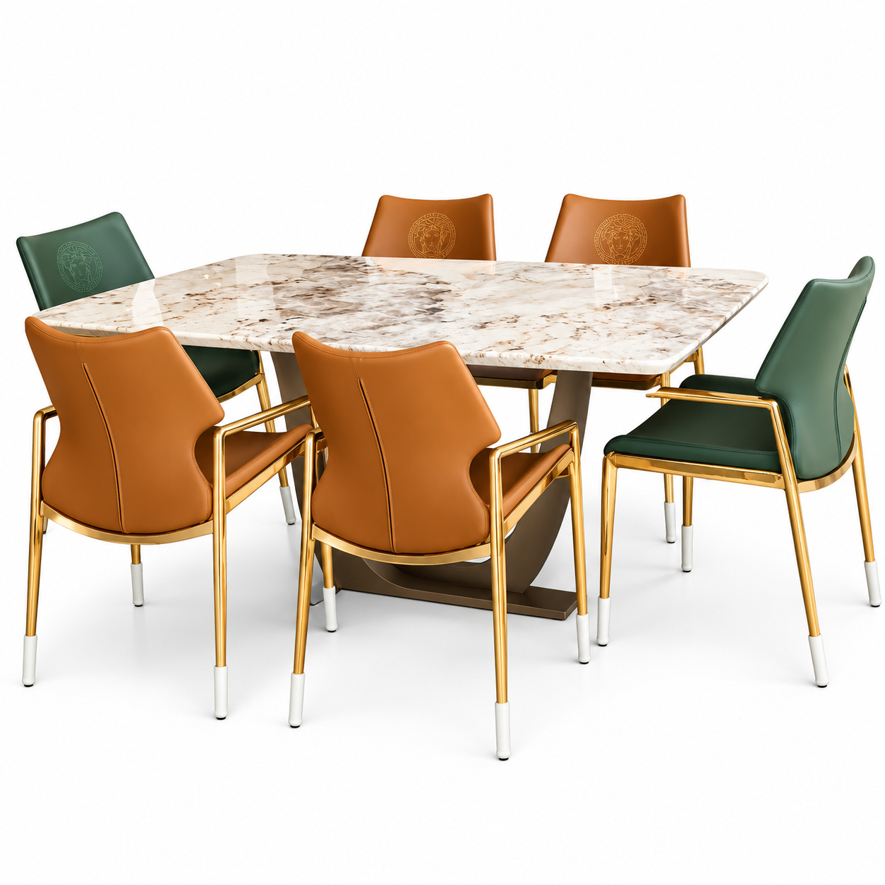 6-Seater Luxury Modern Italian-Style Dining Set