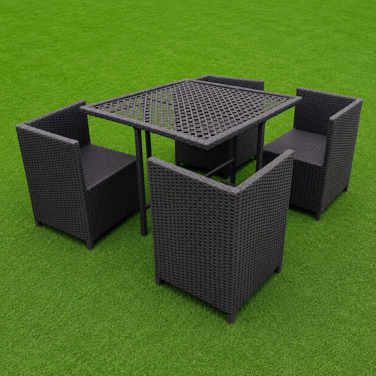 Stylish Outdoor Dining Set 4 Seaters | Woven Rattan