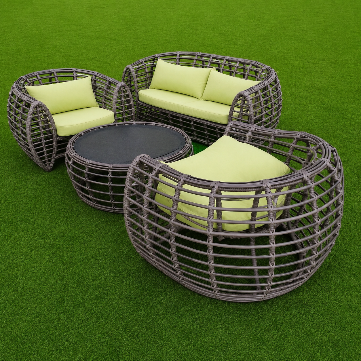 Elegant Outdoor Sofa 5 Seater | Woven Rattan Set