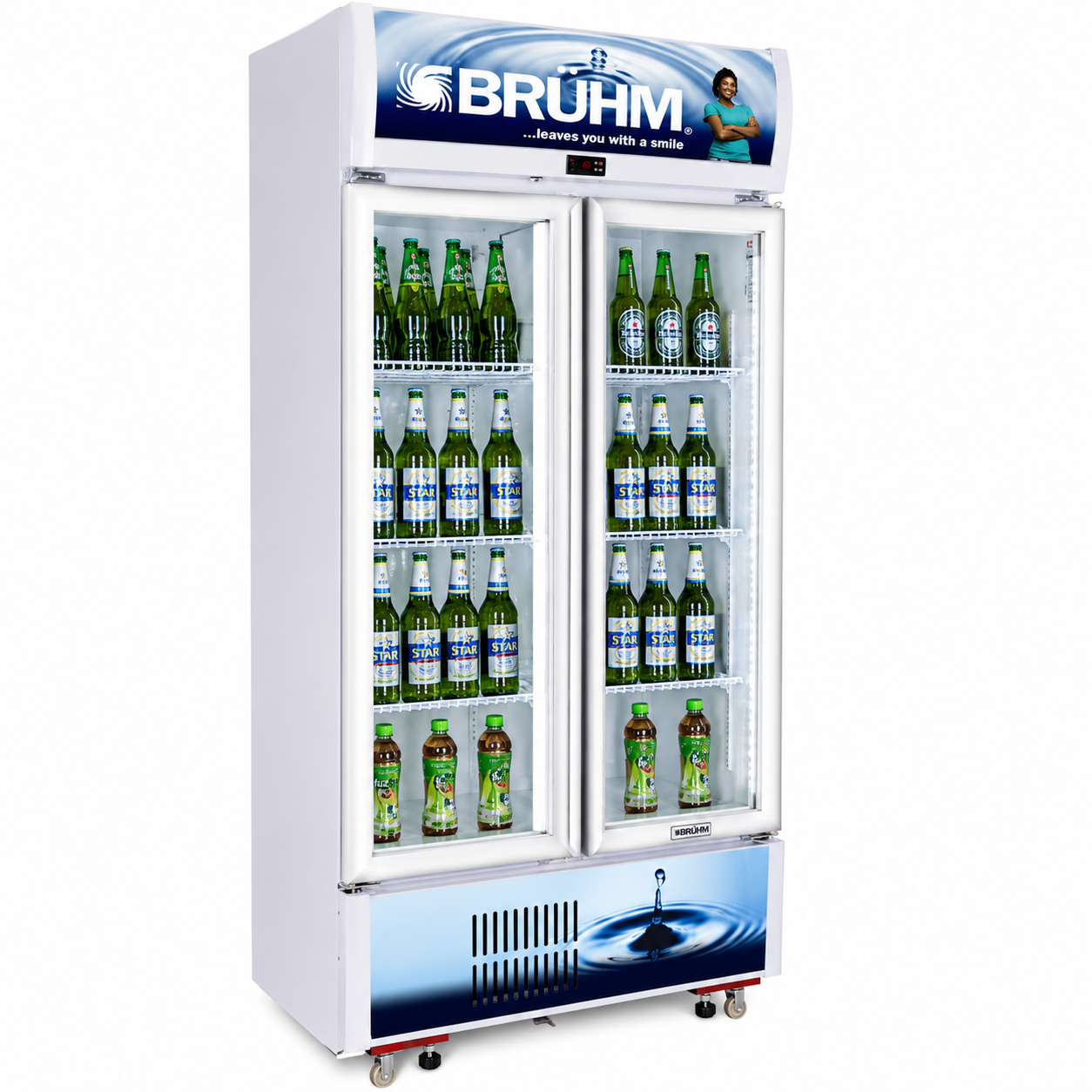 Bruhm BBD-409M 391L Double Door Beverage Chiller