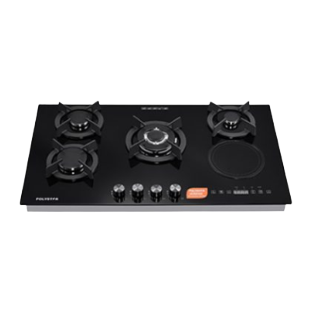 Polystar Glass Top Inverter 4+1 Electronic Built-In Cooker PV-NY4GIEINV