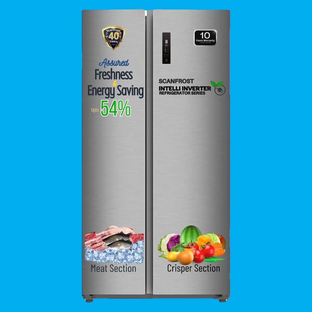 Scanfrost Side by Side Inverter Refrigerator 450L- SFSBS450ME