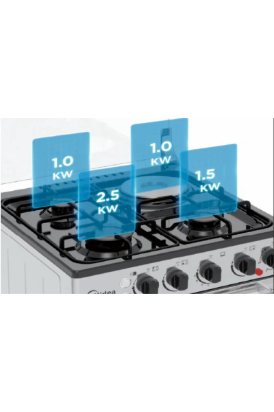 Midea 60 By 60 Gas Cooker 6060-4G057-Black