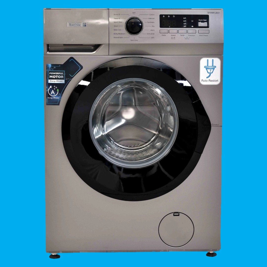 Scanfrost Front Load Automatic Washing Machine 8kg-SFWMFL8001