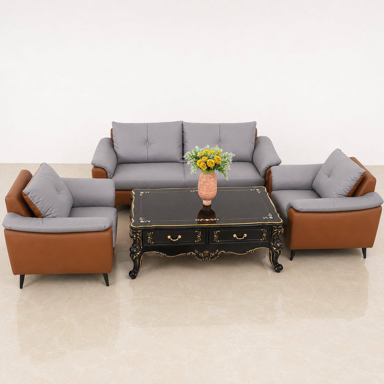 Unique Luxurious Leather Sofa 5 Seater