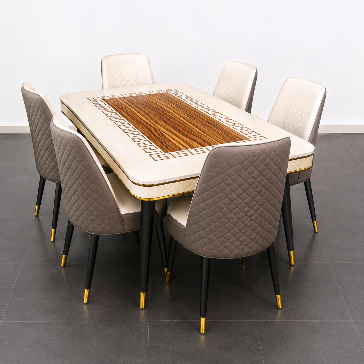 Premium Marble Top Dining Set 6 Seater