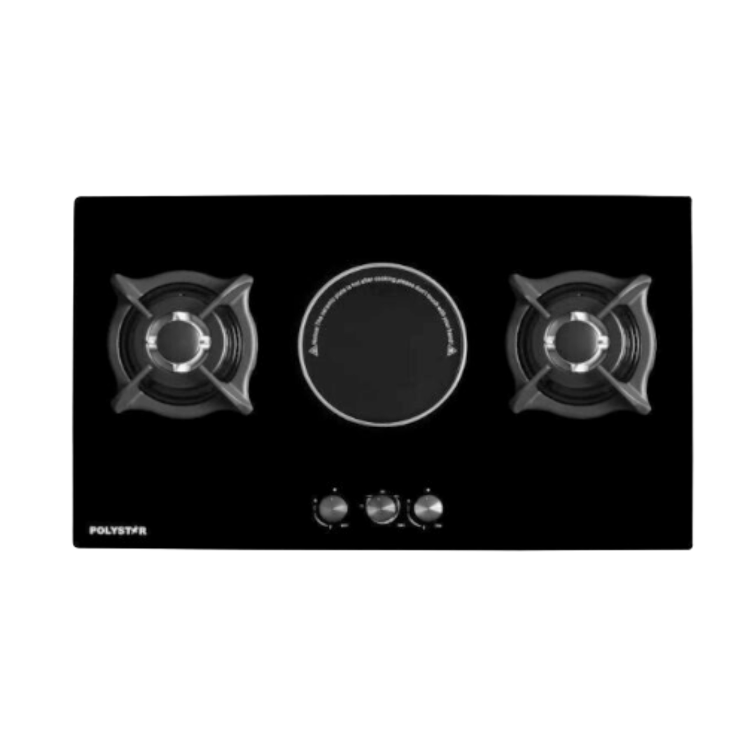 Polystar Cooker 2 Gas With 1 Hot Plate Burner-PV-HBG3801