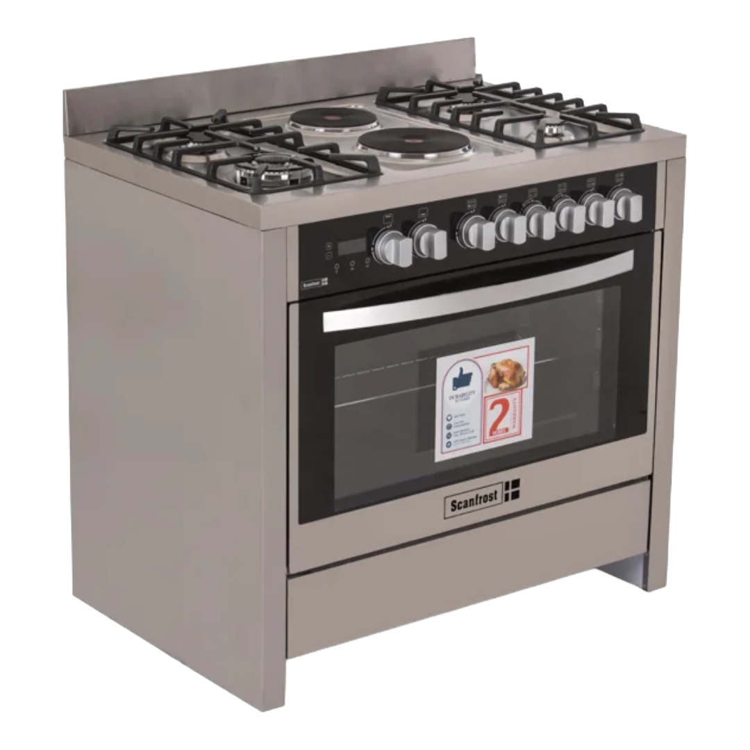 Scanfrost Standing Gas Cooker 4Gas +2Electric SFC9423SS